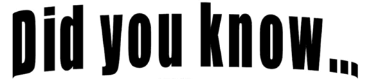 Did you know...